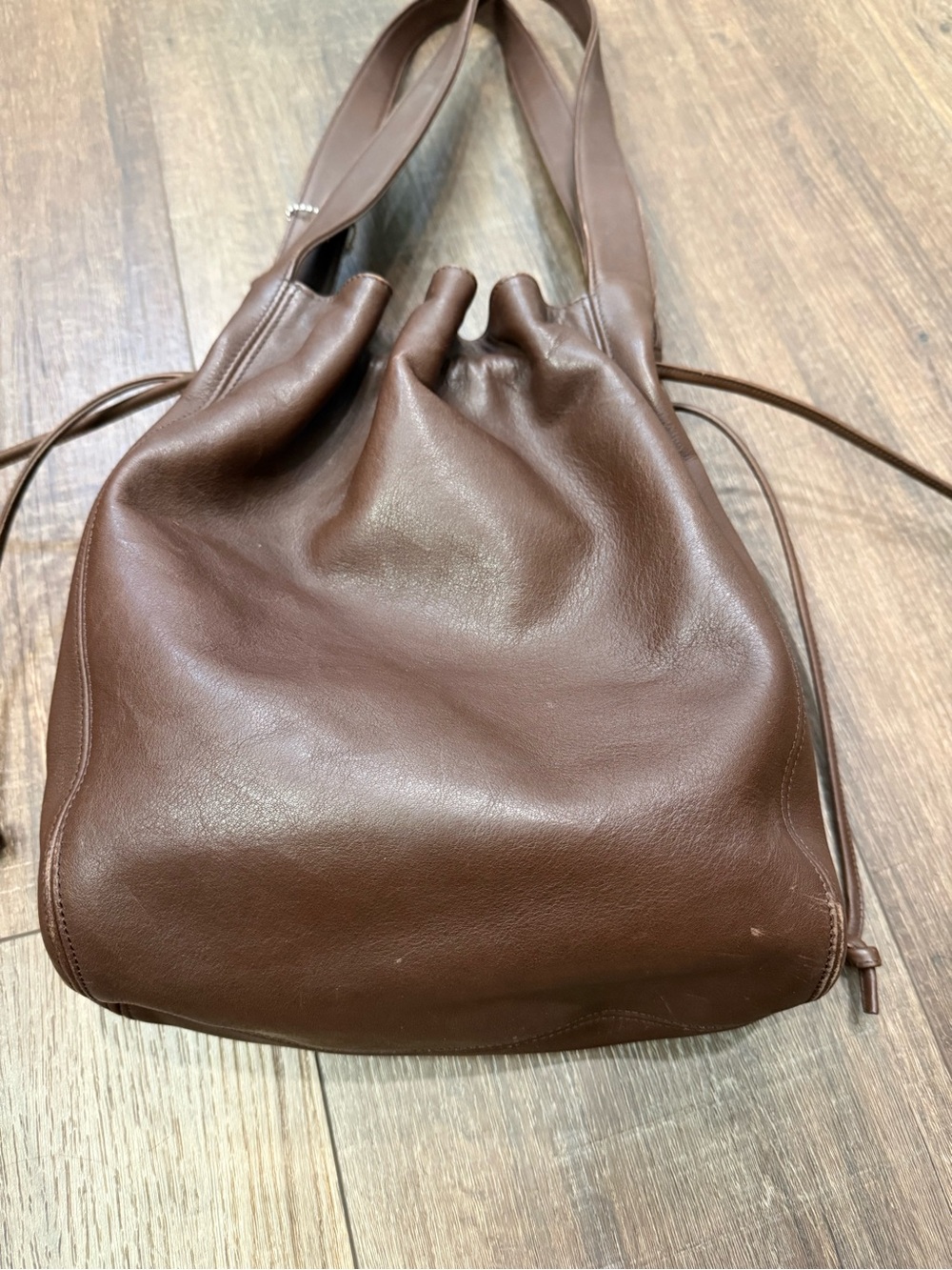 Coach Vintage Lexington Drawstring Bucket Bag 4180 Brown Leather Italy - Picture 6 of 13